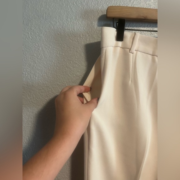 MNG mango ivory wide leg trouser pants - Picture 7 of 10